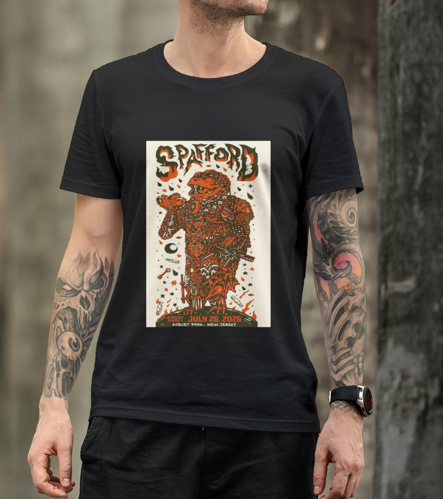 Spafford Asbury Park New Jersey Concert July 26 2026 Skeleton Spacesuit T-Shirt