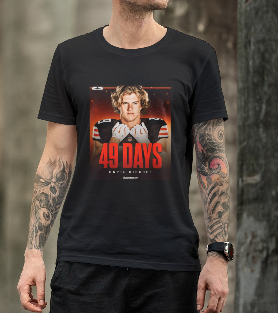 49 Days Until Kickoff NFL Countdown Ticketmaster Promotion T-Shirt