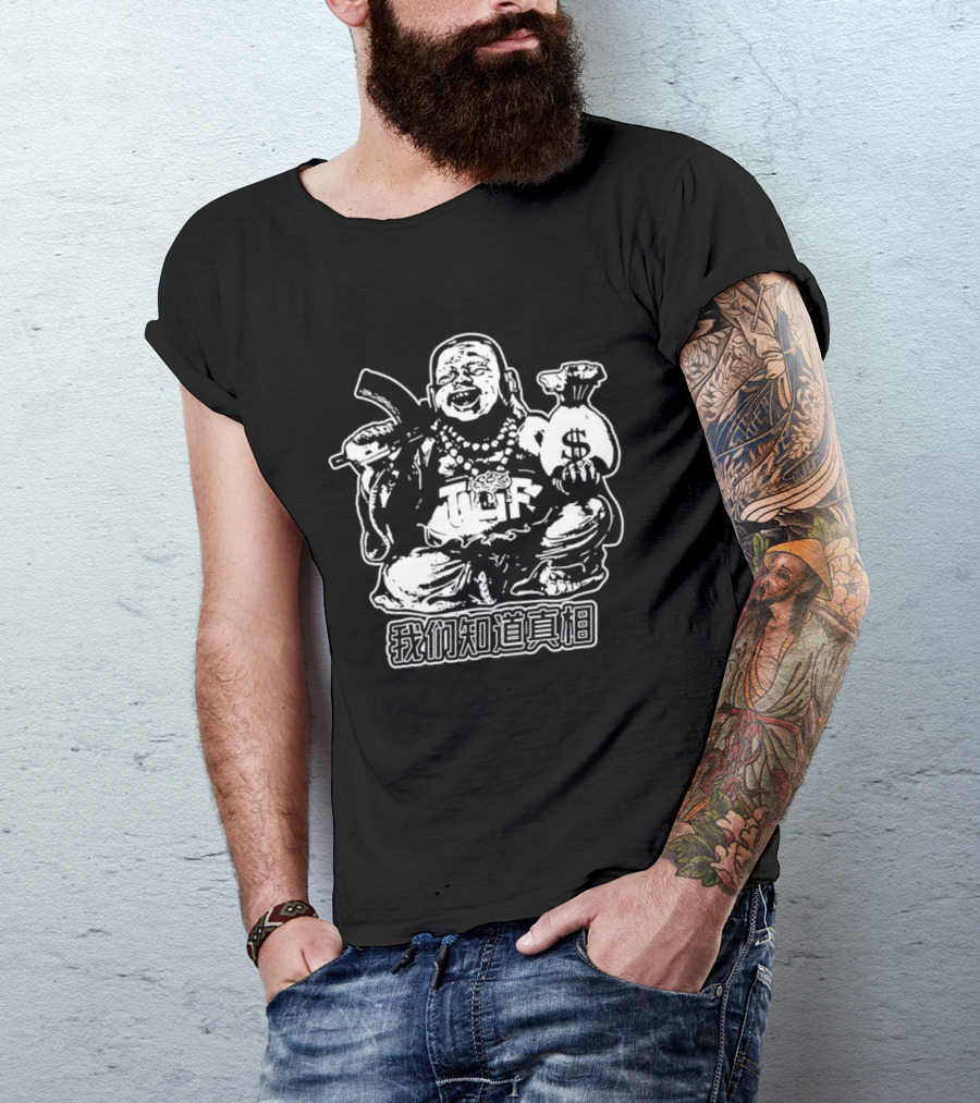 TGF Buddha With Money Bag And Rifle Streetwear T-Shirt