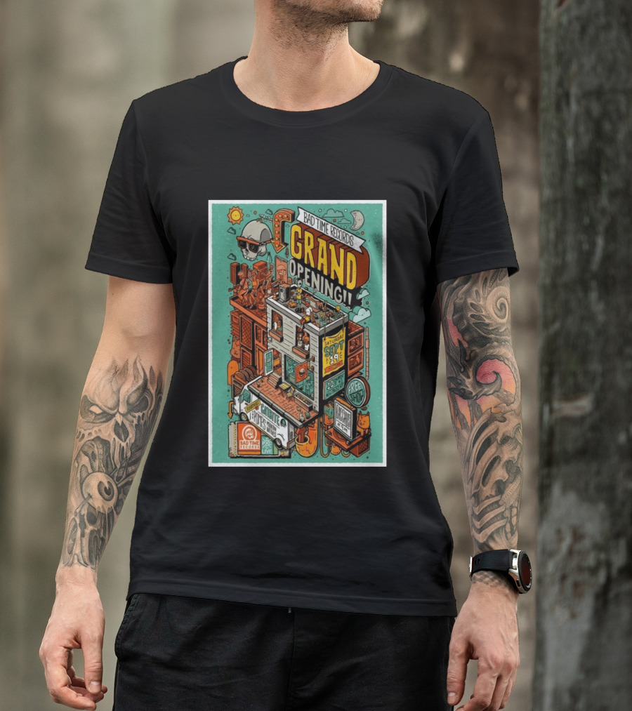 Bad Time Records Grand Opening New Paltz NY September 19 Free Show T-Shirt