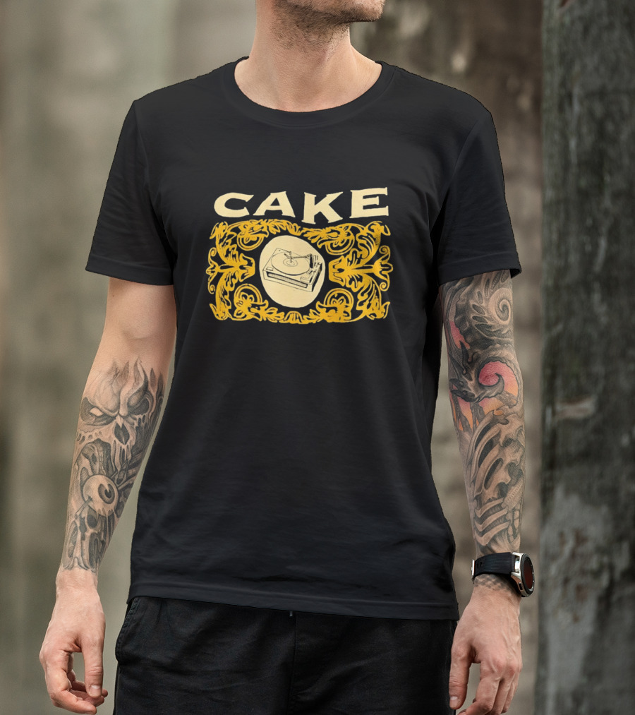 Cake Band Turntable Vintage Alternative Rock Music T-Shirt