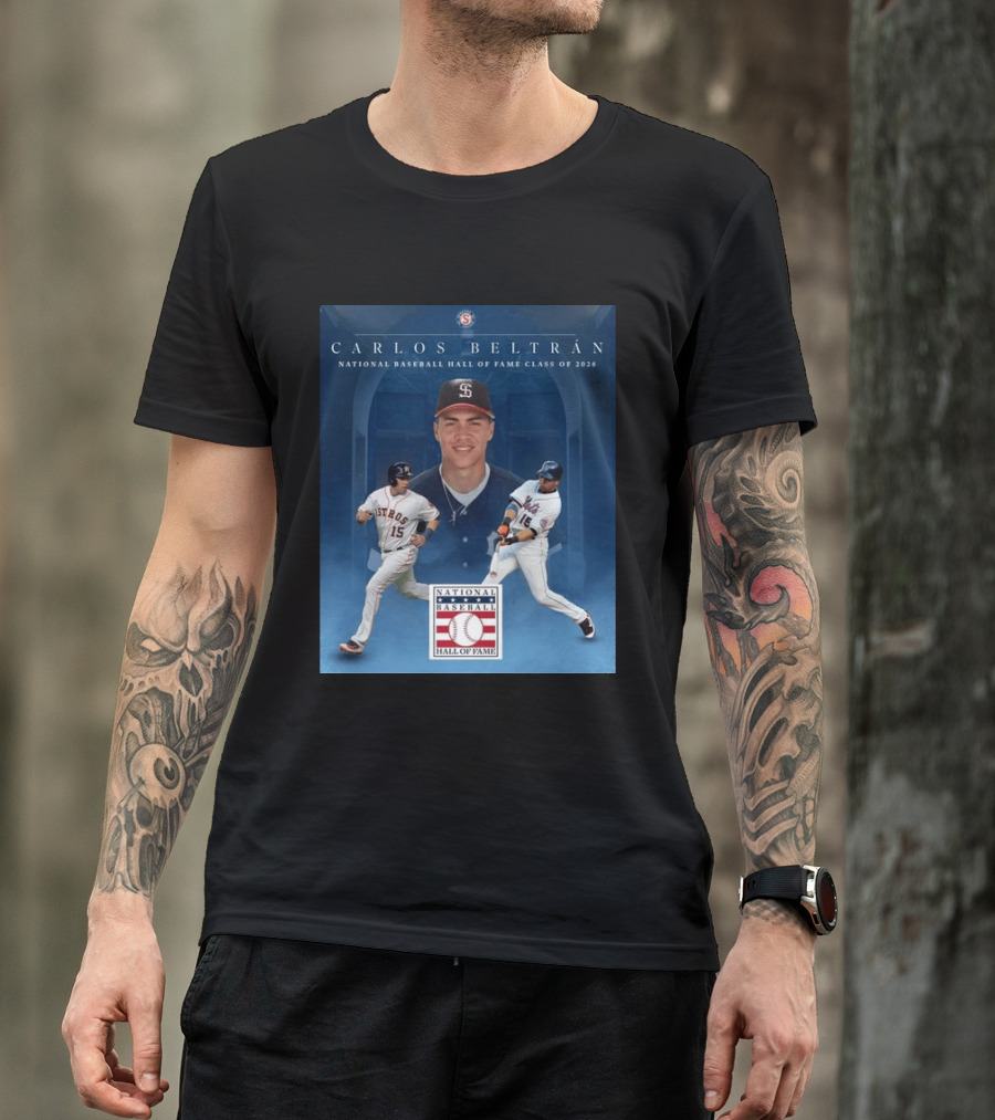 Carlos Beltrán National Baseball Hall Of Fame Class Of 2026 Induction MLB Star Recognition T-Shirt