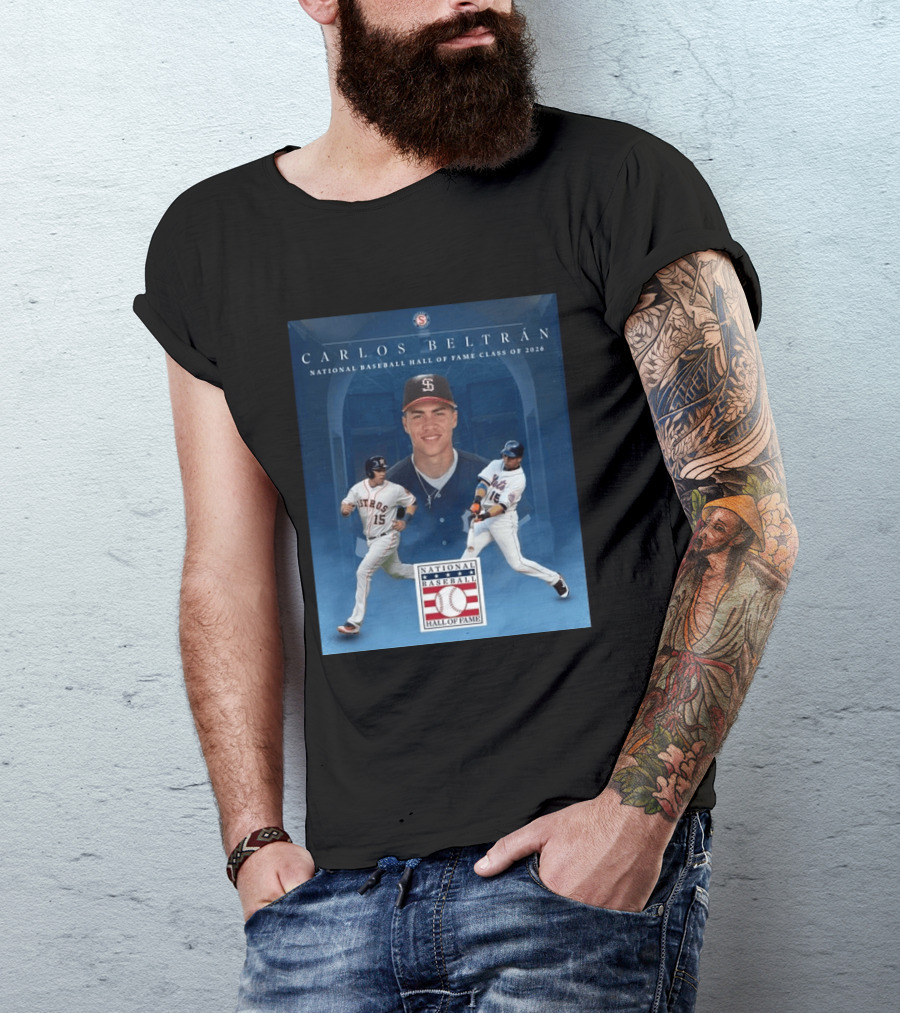 Carlos Beltrán National Baseball Hall Of Fame Class Of 2026 Induction MLB Star Recognition T-Shirt