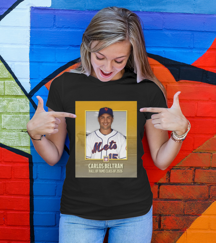 Carlos Beltrán Mets Hall Of Fame Class Of 2026 Induction T-Shirt