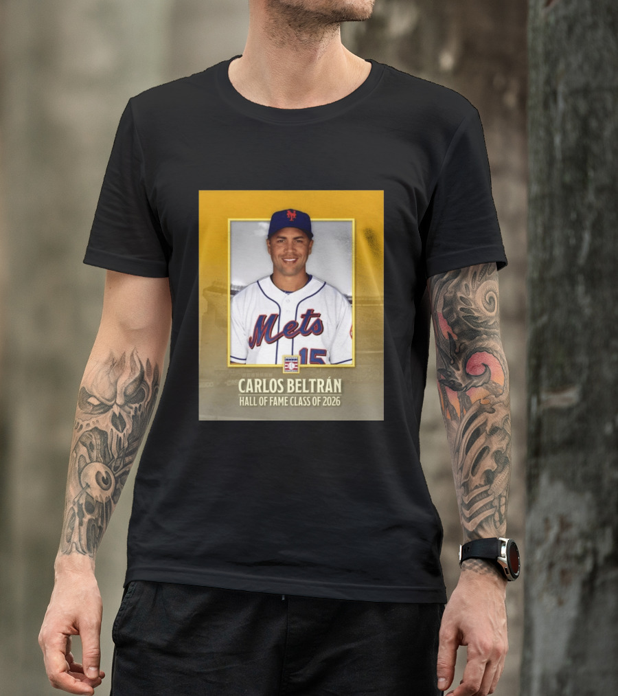 Carlos Beltrán Mets Hall Of Fame Class Of 2026 Induction T-Shirt