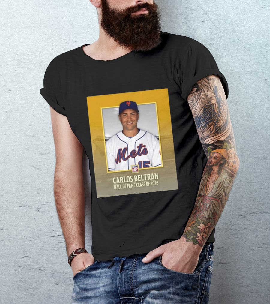 Carlos Beltrán Mets Hall Of Fame Class Of 2026 Induction T-Shirt