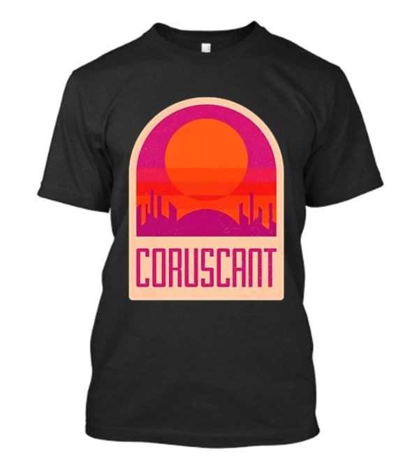 Coruscant Cityscape Star Wars Sci Fi Sunset Scene T-Shirt