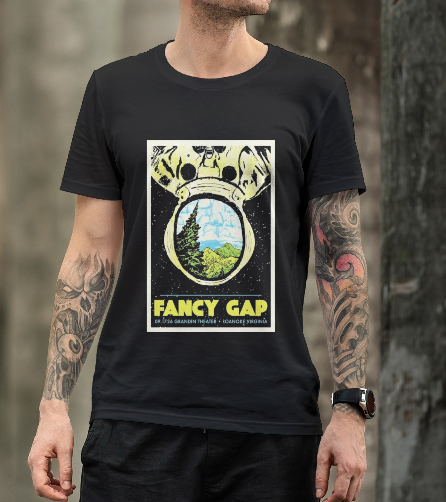 Fancy Gap 09.17.26 Grandin Theater Roanoke Virginia Astronaut Scenic Vista T-Shirt