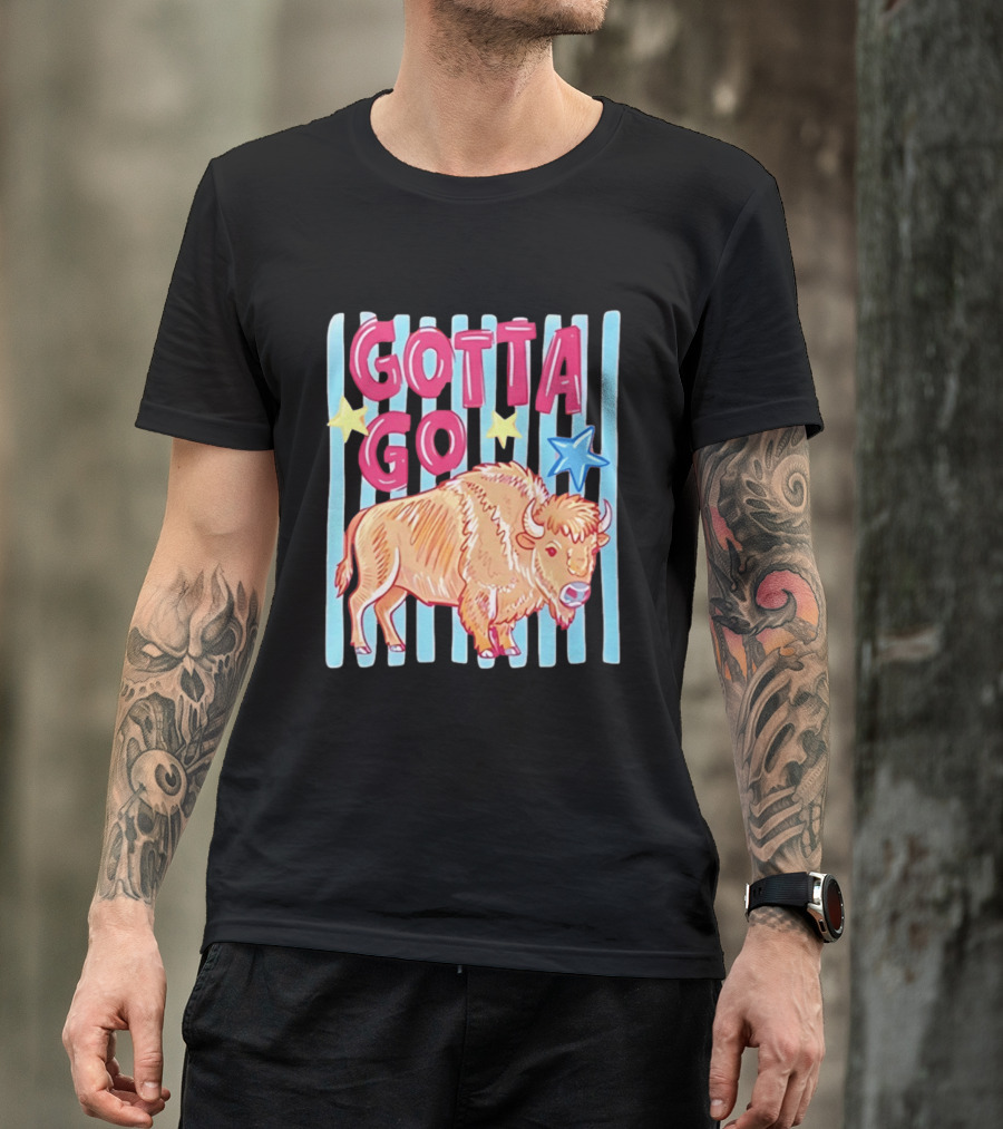 Gotta Go Buffalo Stars Stripes Wildlife Bison T-Shirt