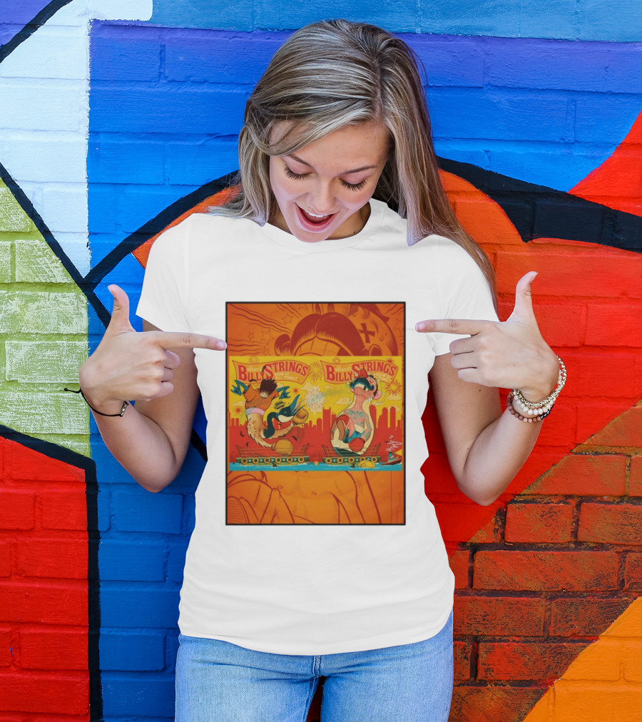 Billy Strings Greatest Show Of All Time Boxing Panels Playful Cartoon T-Shirt