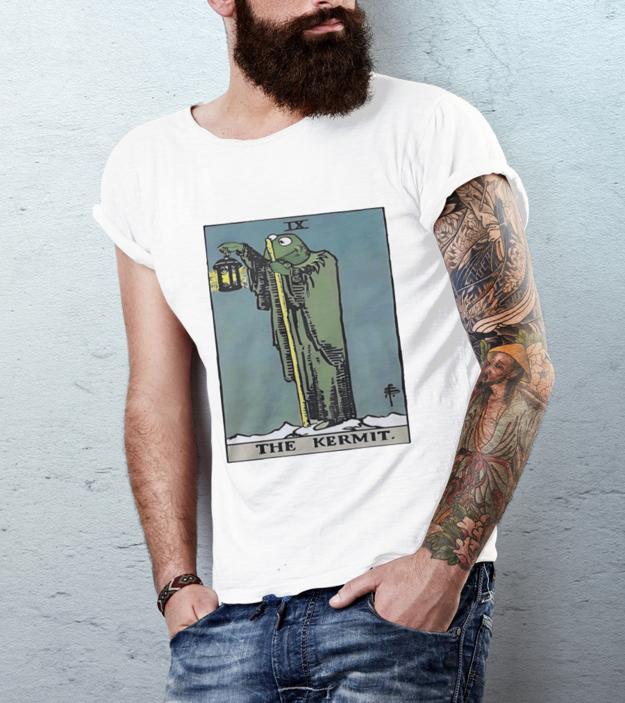 Kermit Tarot Card IX The Hermit Muppets Lantern T-Shirt