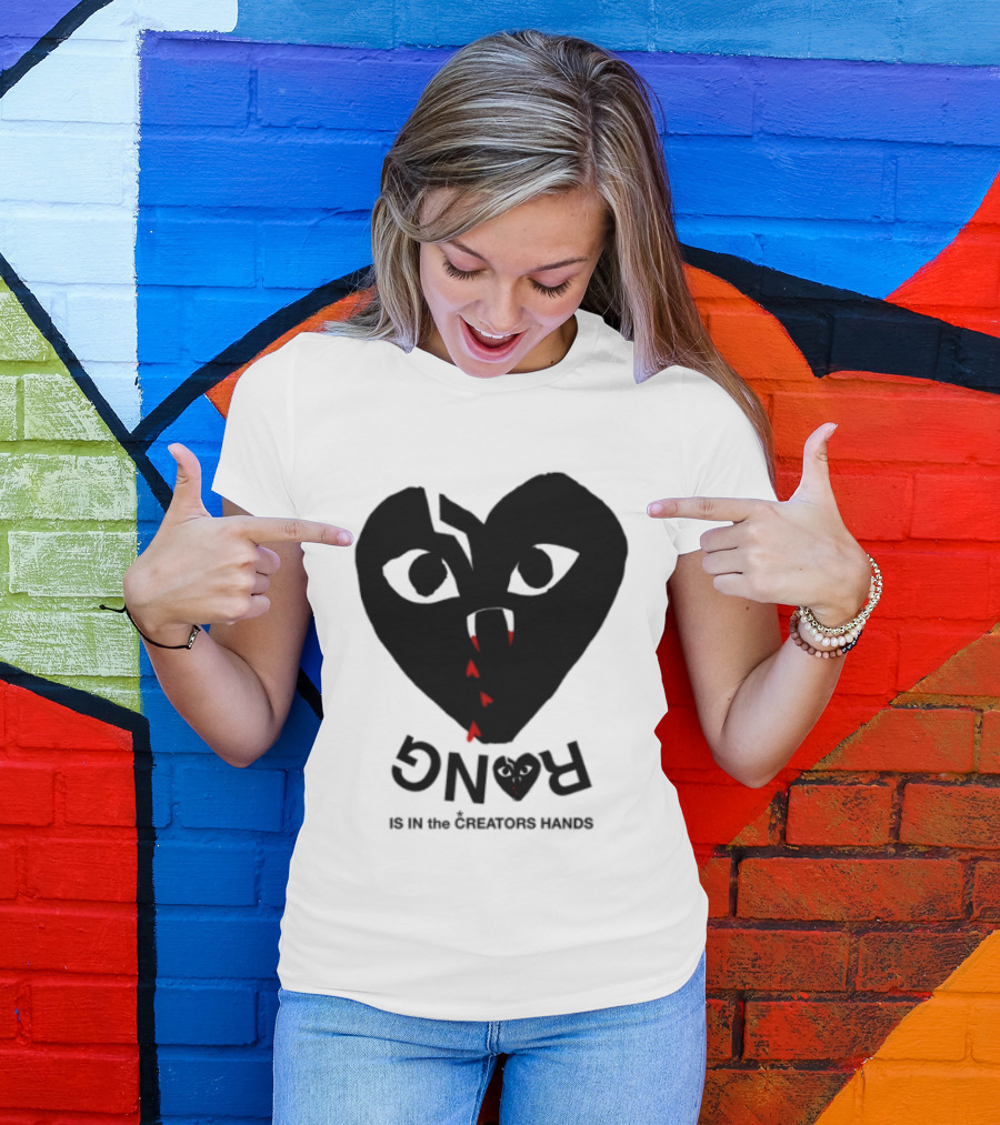 Revenge Store Rvg White Heart Eyes Fangs Red Drip T-Shirt