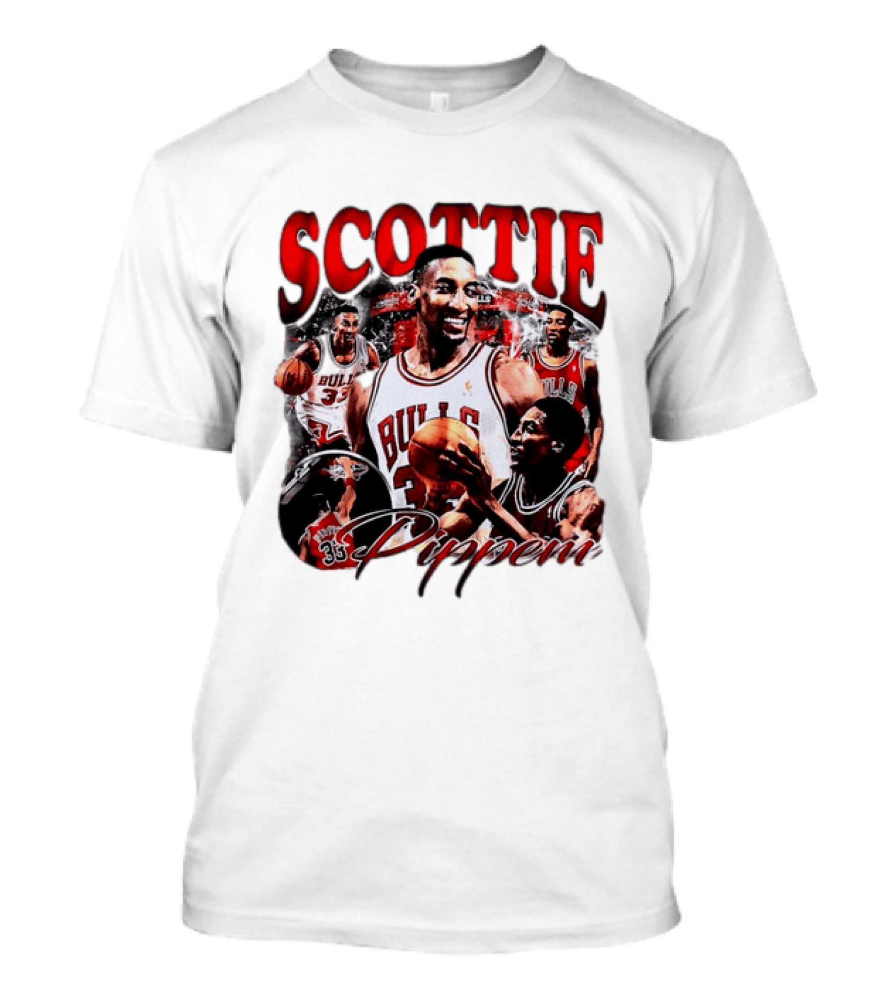 Scottie Pippen Chicago Bulls Basketball Legend 33 T-Shirt