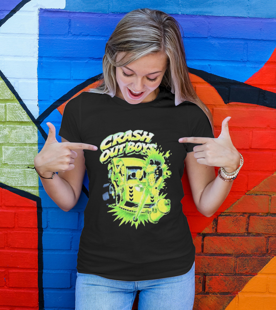 Adrien Broner Crash Out Boys Reven Brand Explosive Cartoon Car Scene T-Shirt