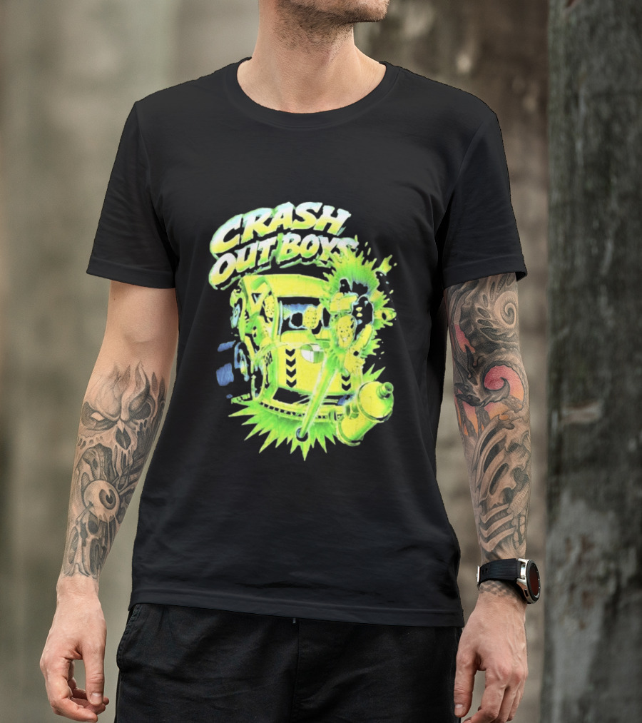 Adrien Broner Crash Out Boys Reven Brand Explosive Cartoon Car Scene T-Shirt