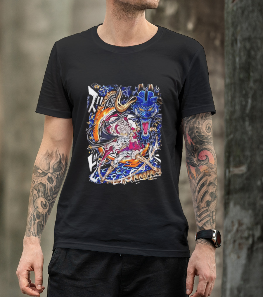 Monkey D Luffy Gear 5 Vs Kaido Epic One Piece Anime Manga Battle Scene T-Shirt