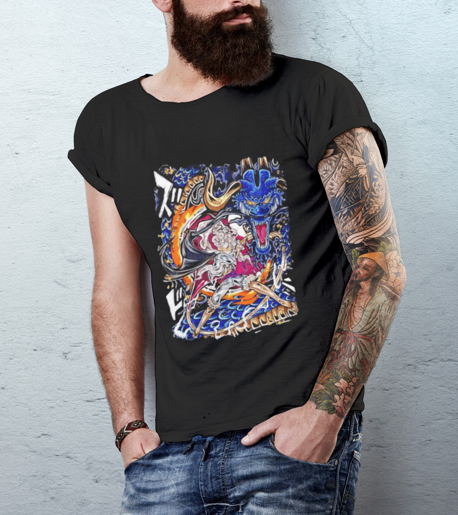 Monkey D Luffy Gear 5 Vs Kaido Epic One Piece Anime Manga Battle Scene T-Shirt