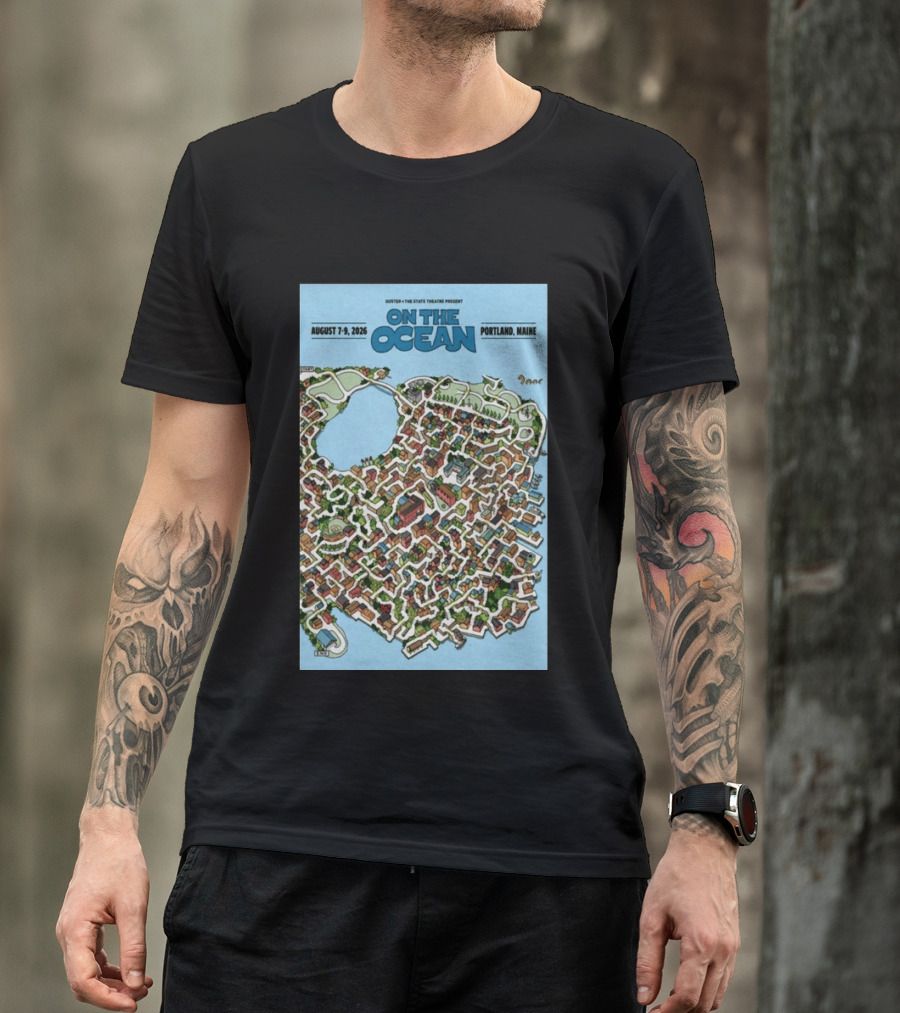 Guster The State Theatre Present On The Ocean August 7 9 2026 Portland Maine T-Shirt