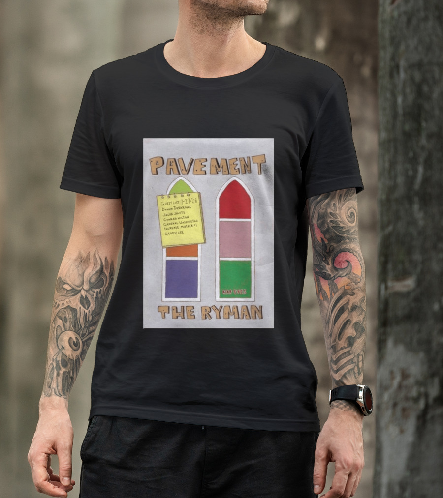Pavement The Ryman July 27 2026 Guest List Donna Jacob John Spiral T-Shirt