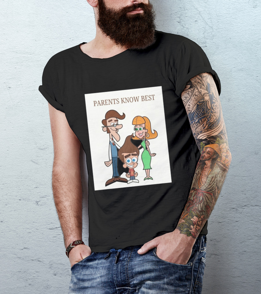 Parents Know Best Jimmy Neutron Timmy Turner Cartoon Mashup T-Shirt