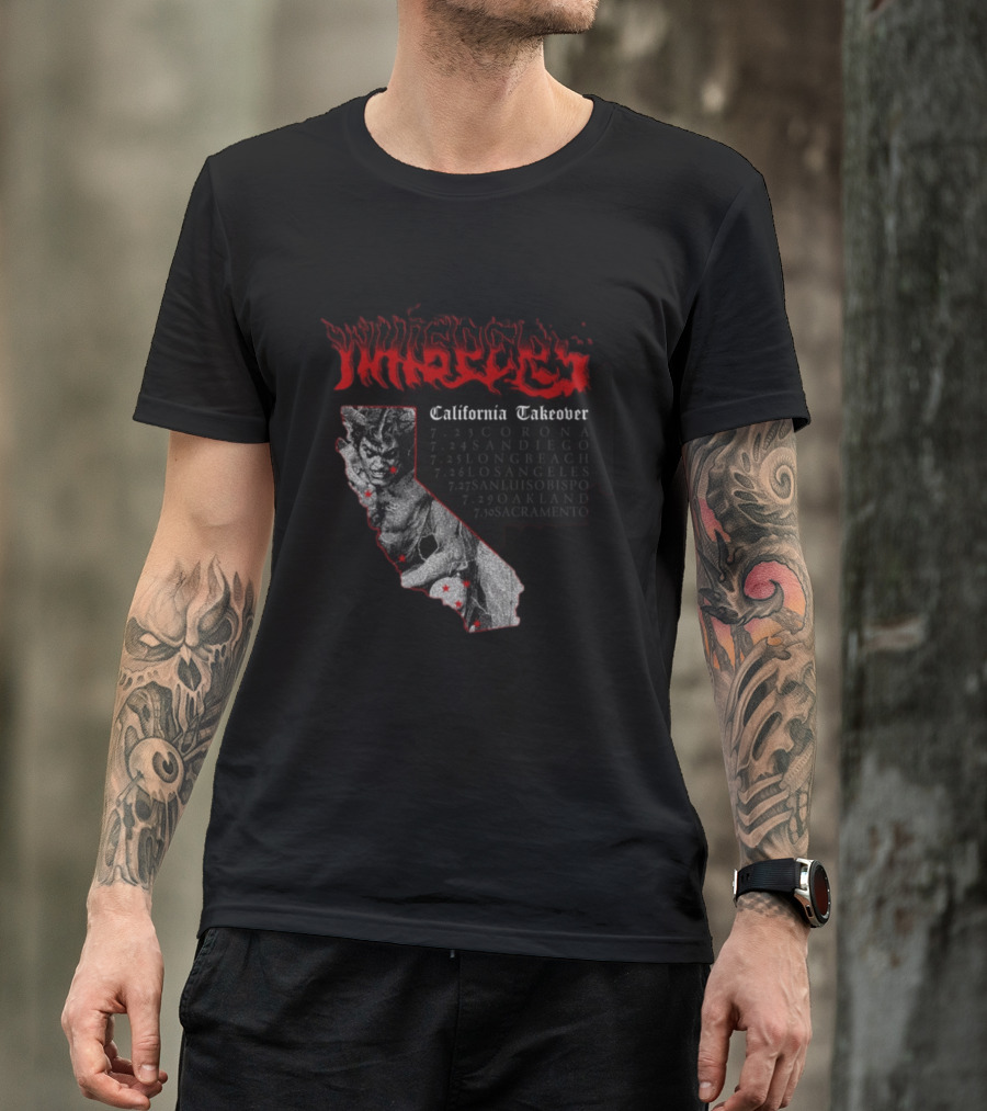 Pleasures Whispers California Takeover Tour Corona San Diego Long Beach Los Angeles San Luis Obispo Oakland Sacramento T-Shirt