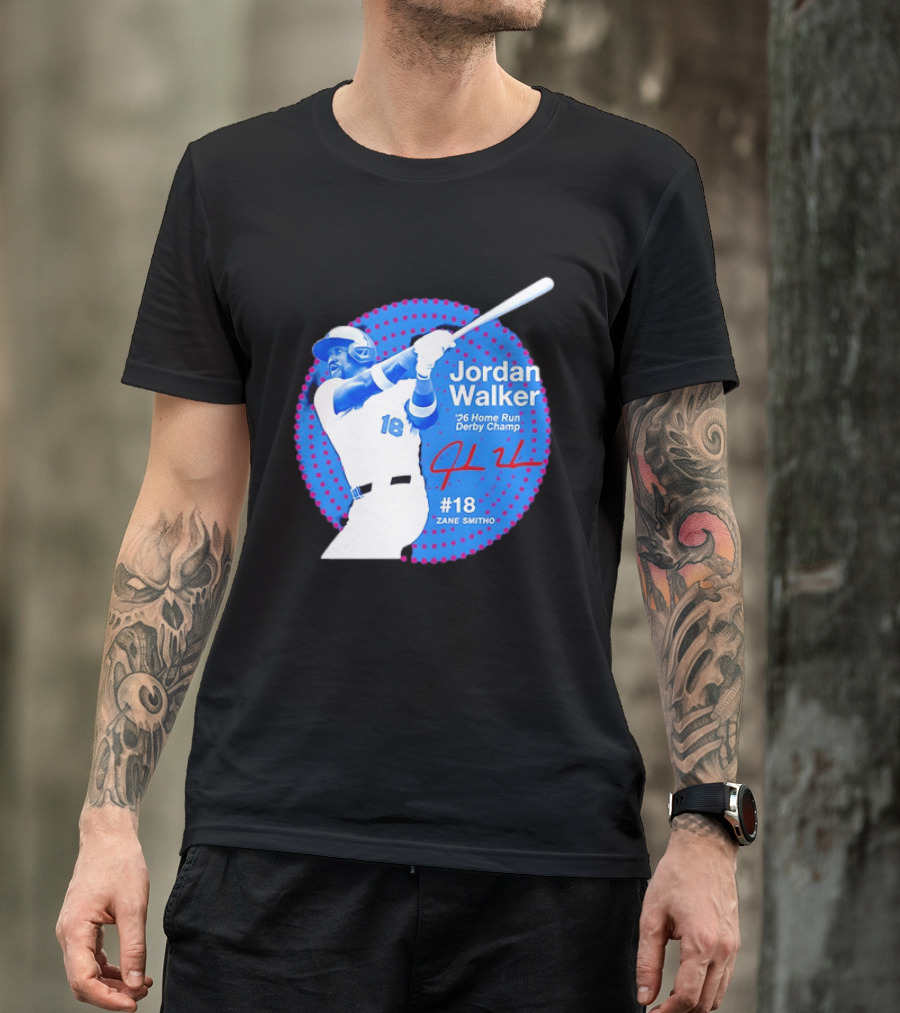 Jordan Walker 2026 Home Run Derby Champ Signature #18 Zane Smith T-Shirt