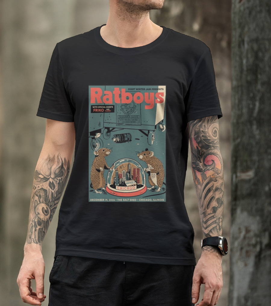 93XRT Winter Jam Presents Ratboys With Guests Friko And Floopy December 19 2026 The Salt Shed Chicago Illinois T-Shirt
