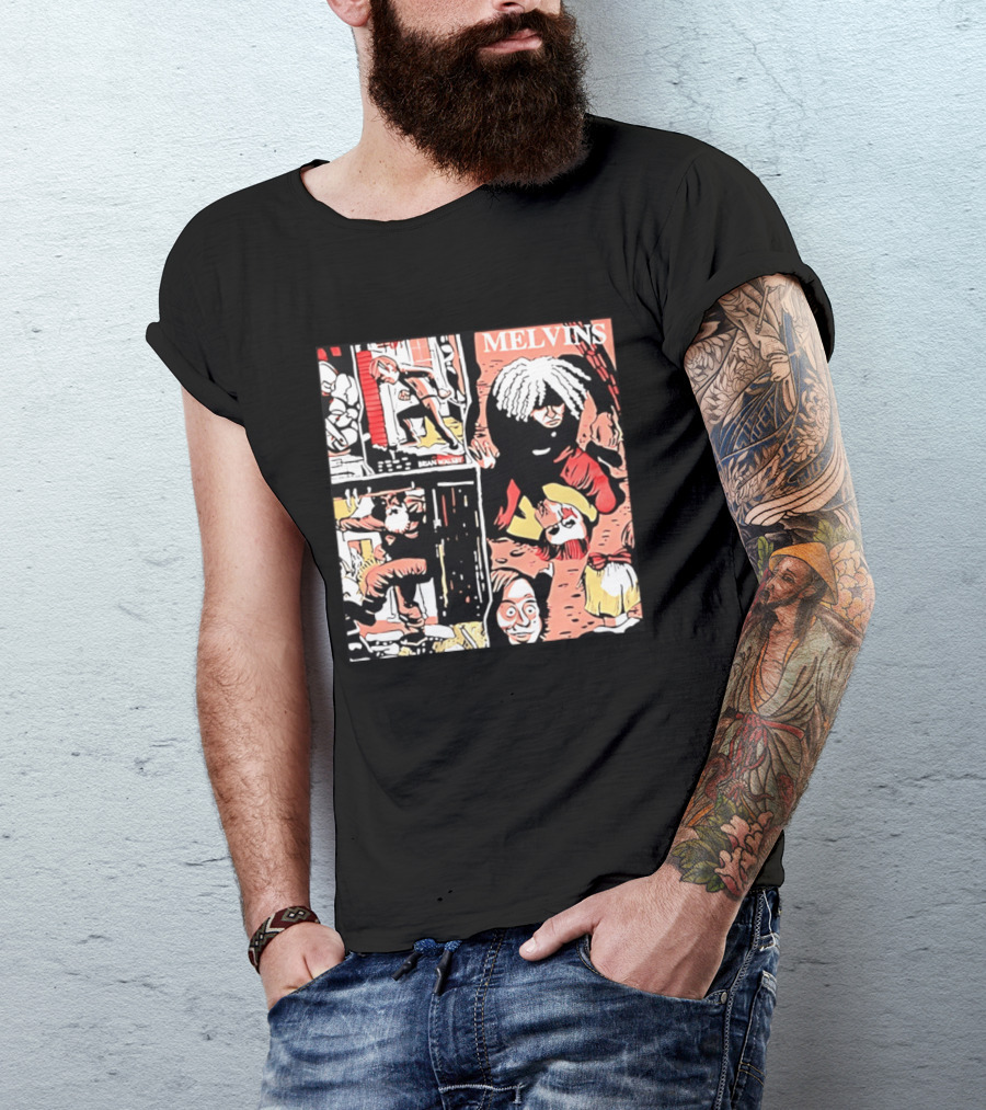 Melvins Brian Walsby Cartoon Art Alternative Rock T-Shirt