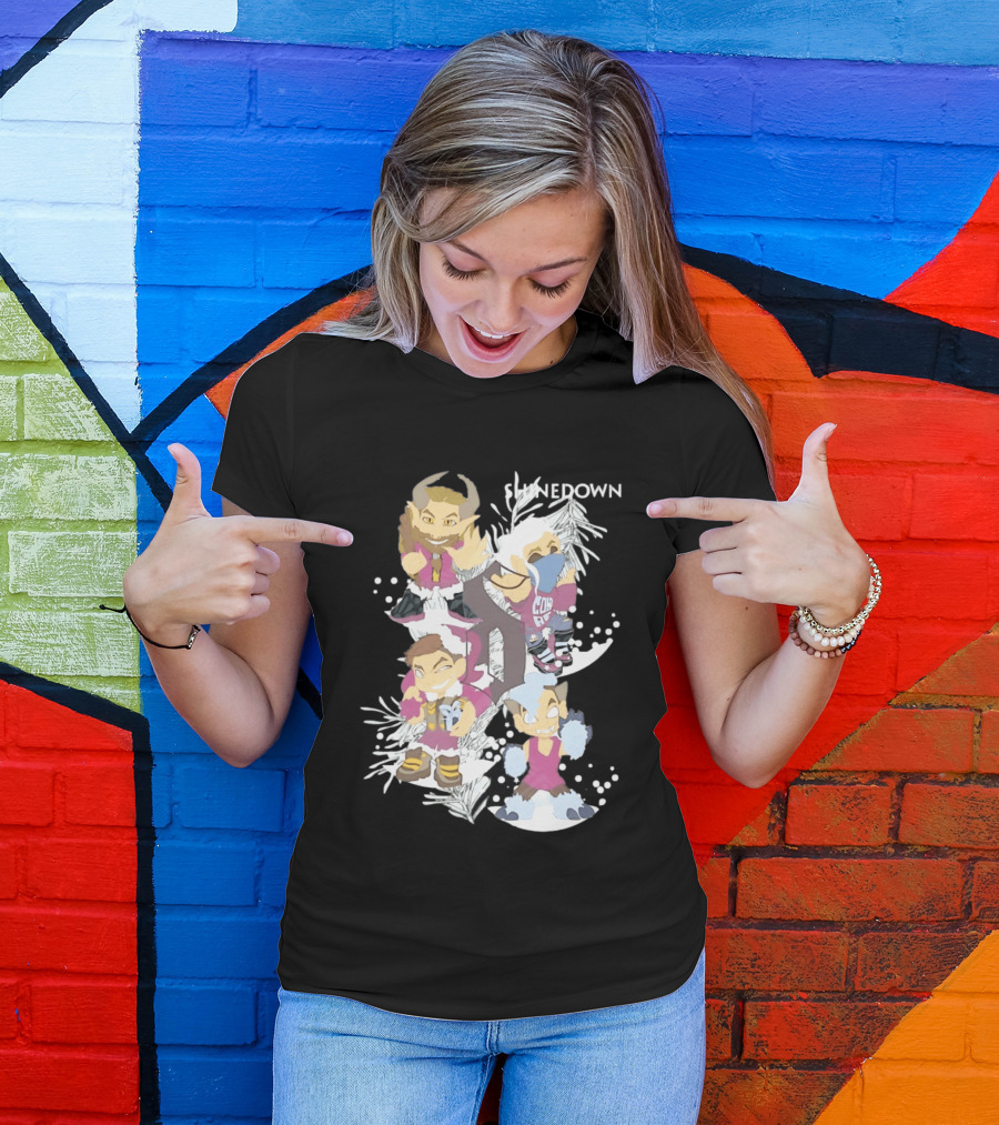 Shinedown Chibi Band Members Holiday Christmas Decor T-Shirt