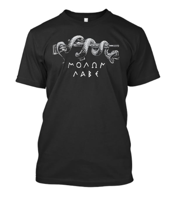 Molon Labe Snake Wrapped Rifle Ancient Greek T-Shirt