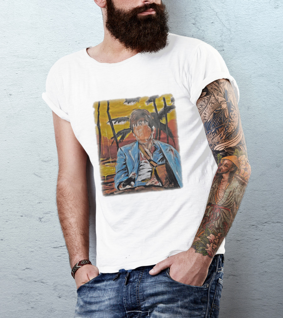 Al Pacino Tony Montana Scarface Oil Painting T-Shirt