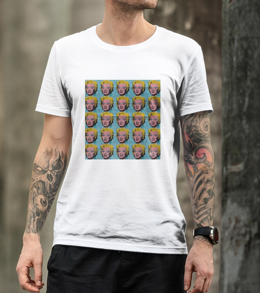 Marilyn Monroe Andy Warhol Pop Art Iconic Repeated T-Shirt
