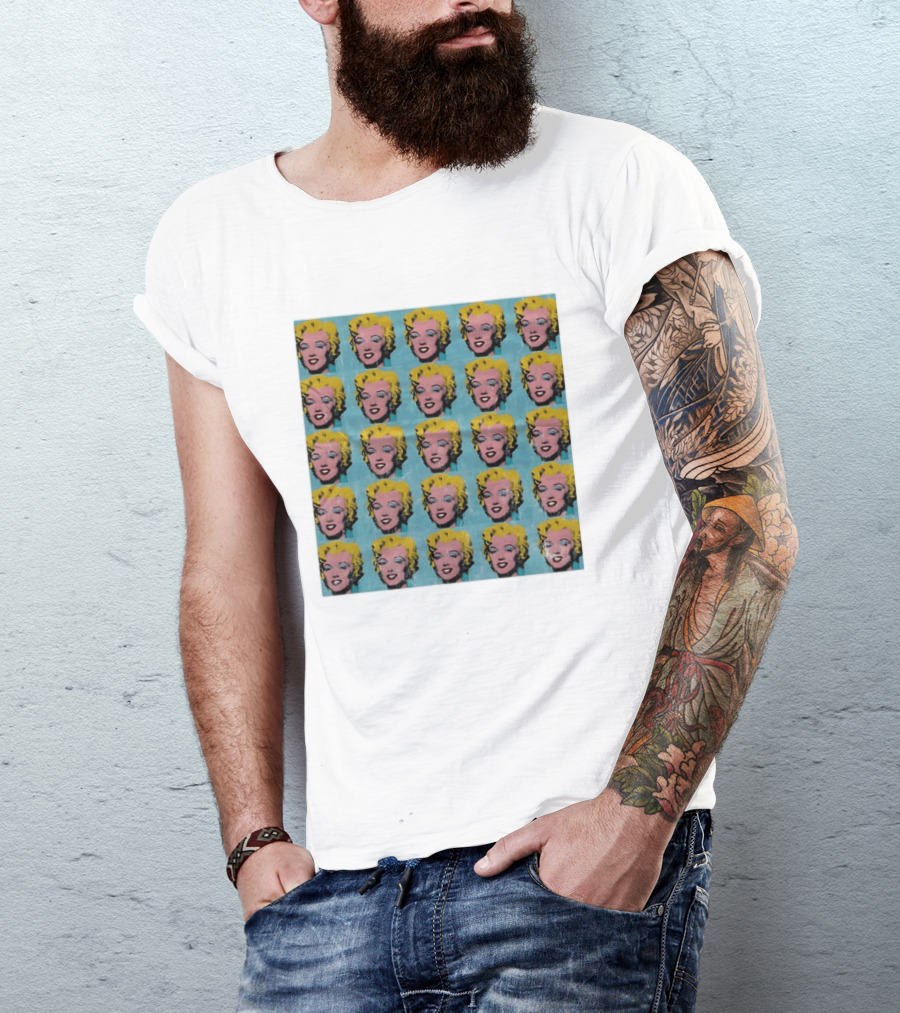 Marilyn Monroe Andy Warhol Pop Art Iconic Repeated T-Shirt
