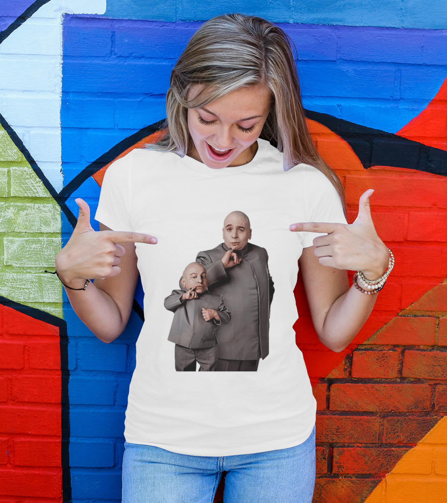 Dr Evil And Mini Me Iconic Duo Mike Myers Verne Troyer T-Shirt