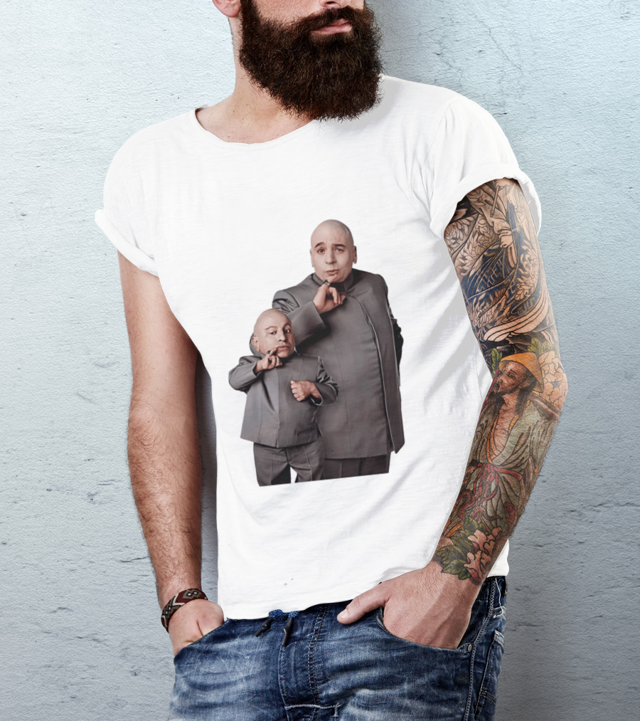Dr Evil And Mini Me Iconic Duo Mike Myers Verne Troyer T-Shirt