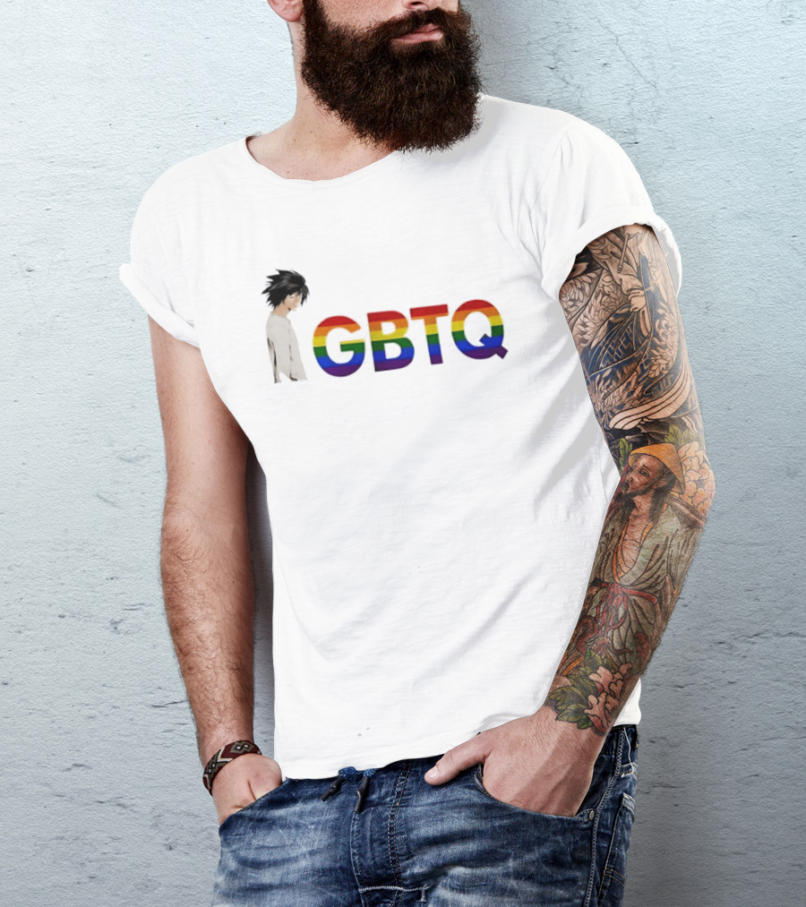 L Lawliet Death Note LGBTQ Rainbow Pride Month T-Shirt