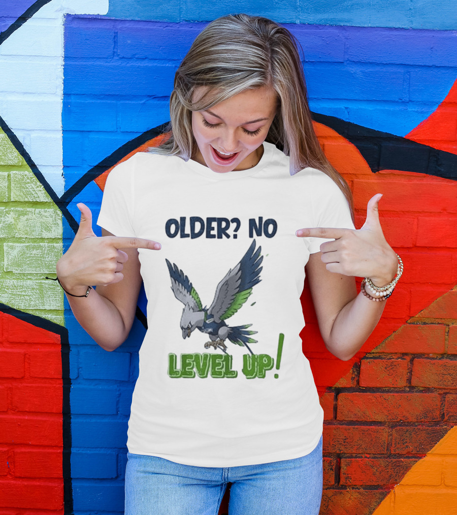 Seattle Seahawks Pokemon 30th Anniversary Older No Level Up T-Shirt