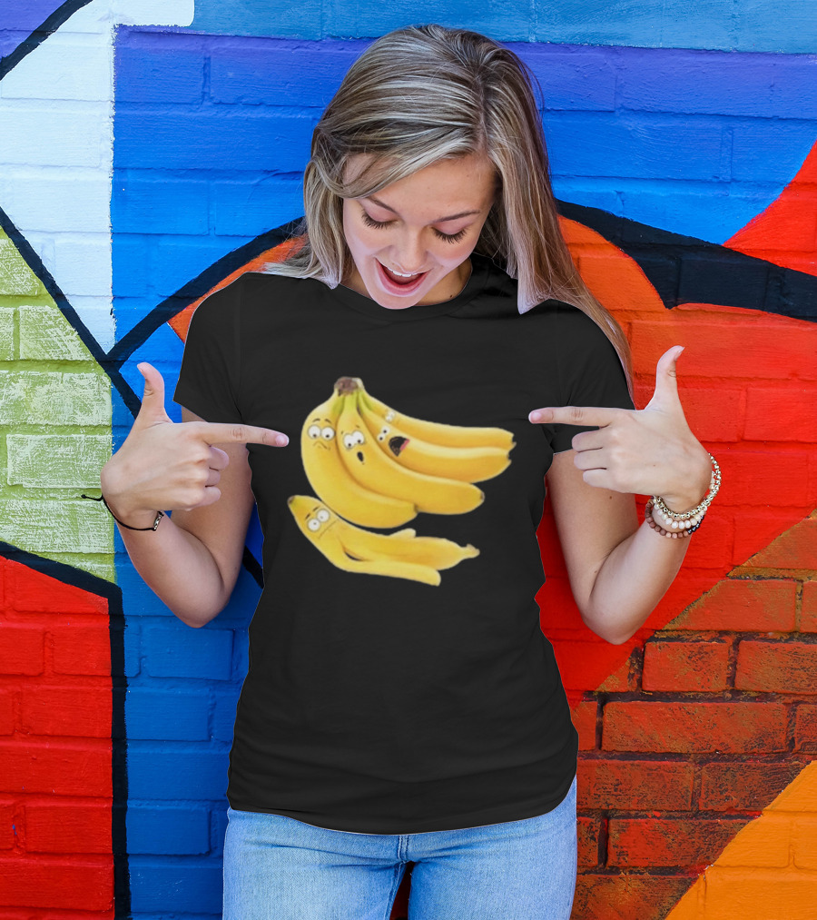 Funny Banana Massacre Organic Bunch Faces T-Shirt