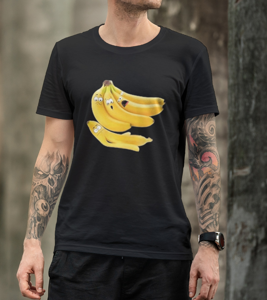 Funny Banana Massacre Organic Bunch Faces T-Shirt