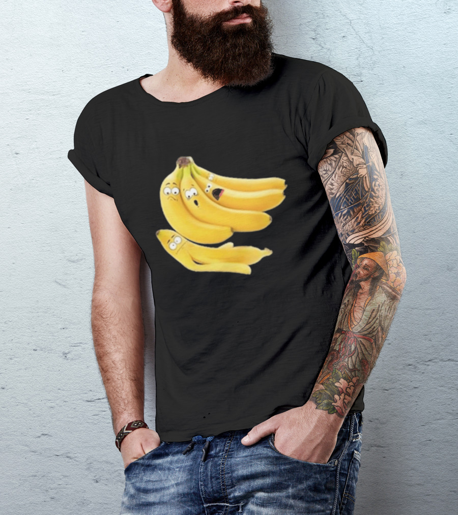 Funny Banana Massacre Organic Bunch Faces T-Shirt