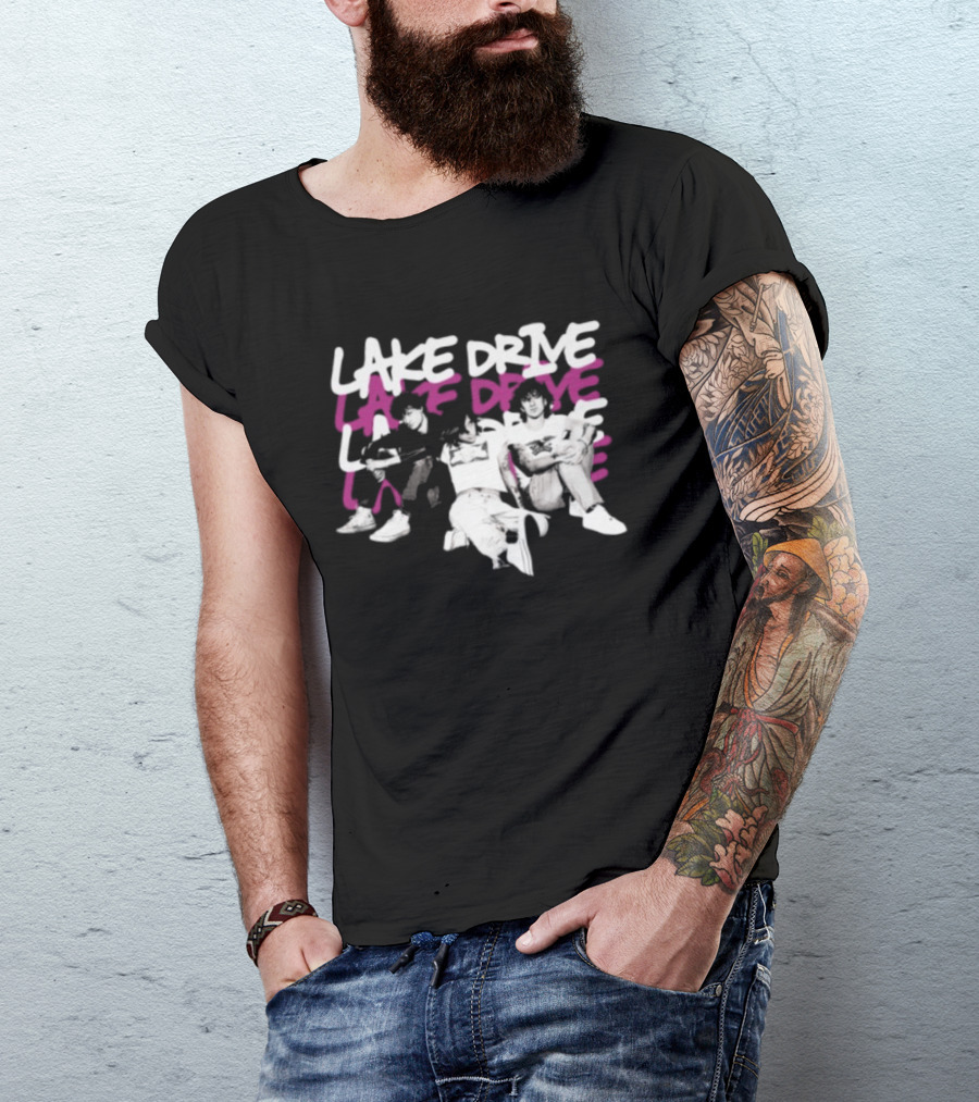 Lake Drive Vintage Vibe Retro Style Casual Crew T-Shirt
