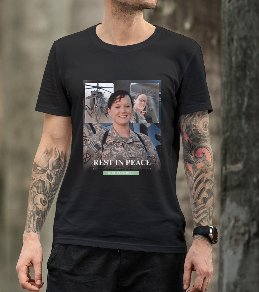 Rest In Peace Billie Jean Grinder Us Army Service T-Shirt
