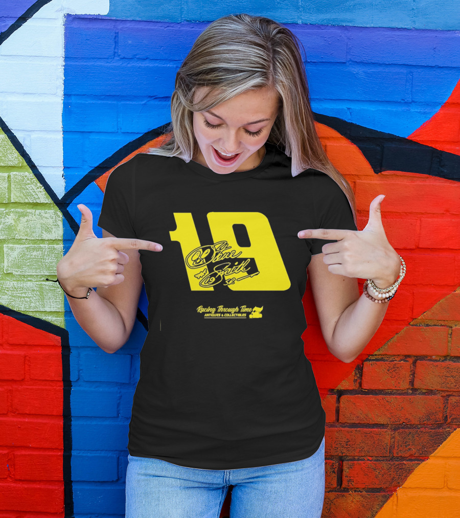 Steve Smith Sr 19 Racing Through Time Antiques Collectibles T-Shirt