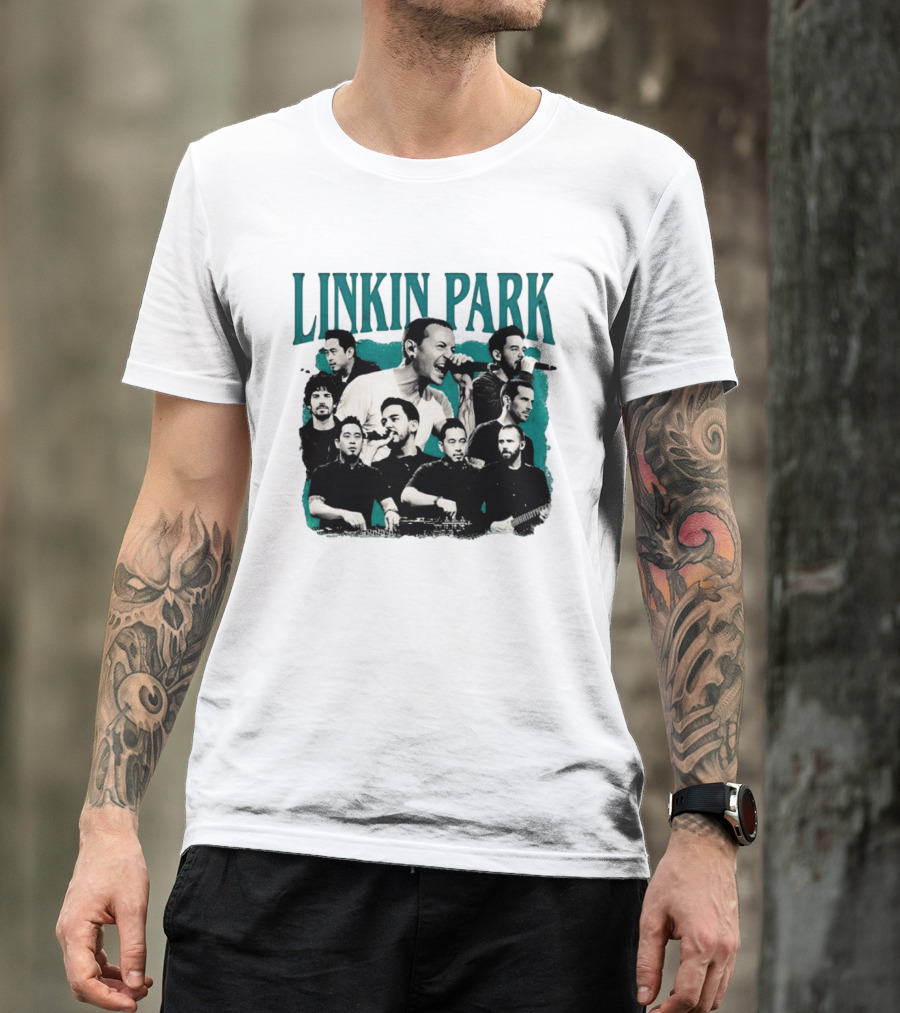 Linkin Park Chester Bennington Mike Shinoda Band Collage T-Shirt