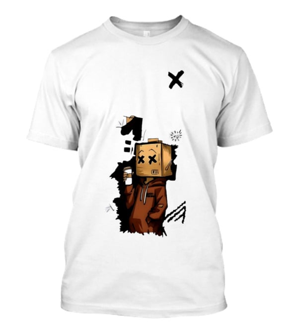 Good Person Box Head Drinking Coffee T-Shirt