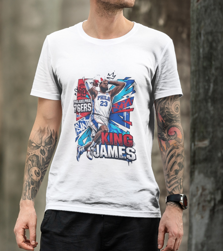 Philadelphia 76ers King James No 23 Dunk Basketball T-Shirt