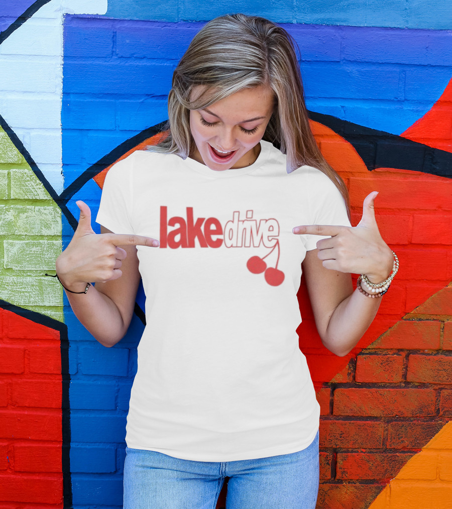 Lake Drive Cherry Ringer Retro Style Vibes T-Shirt
