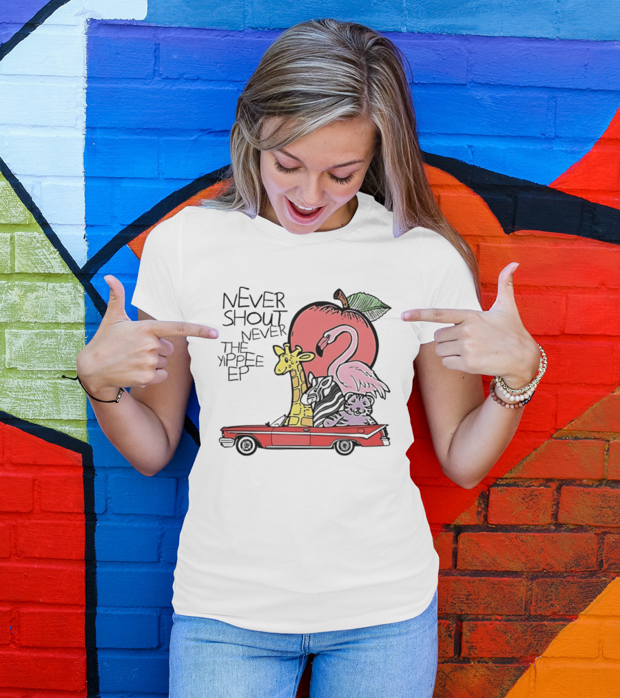 Never Shout Never The Yippee EP Flamingo Giraffe Panda Christofer Drew T-Shirt