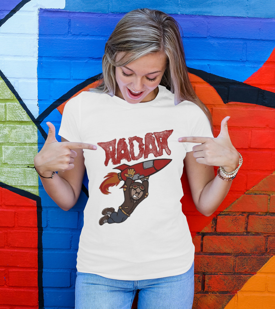 Radar Rocket Cartoon Pilot Heat Seekers T-Shirt