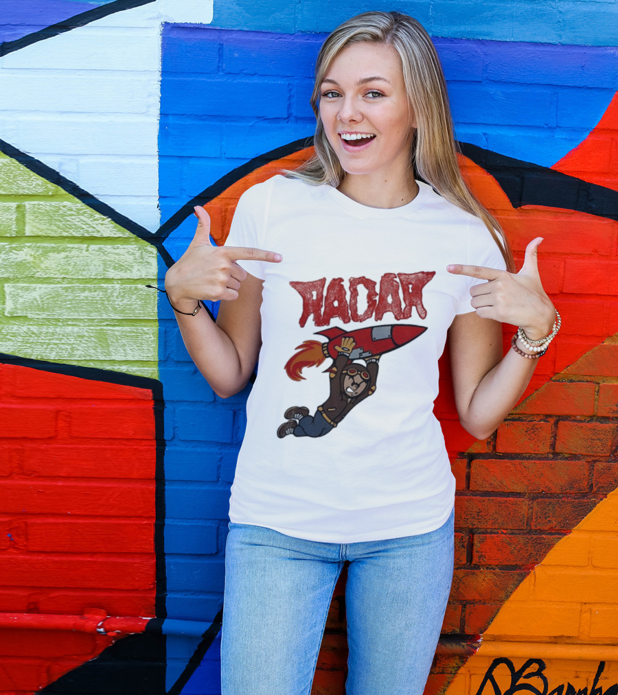 Radar Rocket Cartoon Pilot Heat Seekers T-Shirt
